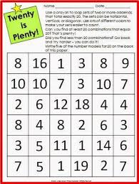 Primary Inspiration Sums Of Twenty Freebie Math Addition Math Operations Math Activities Elementary