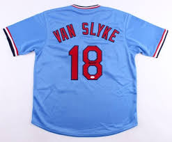 Black And Red Cardinals Jersey Andy Van Slyke Signed Custom Cardinals Jersey W Jsa Cardinals Jersey Jersey Autograph Jersey