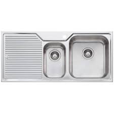 That means everything can be prepped at the sink. Nu Petite Right Hand 1 5 Topmount Kitchen Sink With Drainboard Temple Webster
