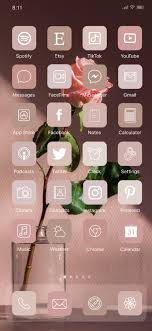 Rose Pink Neutral Aesthetic Iphone App Icon Home Screen Ideas Inspo Inspiration App Covers Ios 14 In 2020 App Icon Homescreen App Covers
