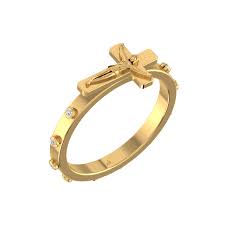 Rosary ring in gold over sterling silver. The Rosary Ring Alapatt Diamonds