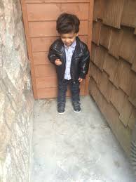 Baby Boy Fashion H M Leather Jacket Tommy Hilfiger Short Sleeve Shirt Skinny Jeans And Joe Fresh Black Check Toddler Boy Fashion Boy Fashion Checkered Shoes