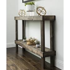 Dunlap Solid Wood Console Table Wood Console Table Unique Console Table Wood Console