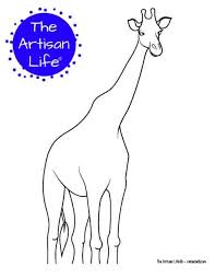 The main body of a giraffe has a characteristic shape—the shoulders are much higher than the hips, and the whole torso is quite short. Free Printable Giraffe Outlines Templates The Artisan Life