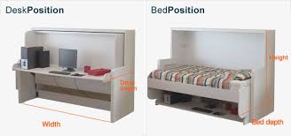 The bed has a set of handy shelves on top for storage as well as a desk on the bottom which is left on the outside when the piece is folded. Foldaway Desk Bed Hiddenbed New Zealand