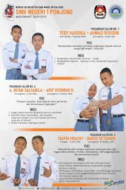 Maybe you would like to learn more about one of these? Smk Negeri 1 Ponjong Fans Page Resmi Visi Misi Calon Ketua Osis Silahkan Cermati Visi Dan Misi Calon Ketua Dan Wakil Ketua Osis Berikut Ini Sebelum Memutuskan Untuk Memilihnya Pilkasis 2018 Facebook