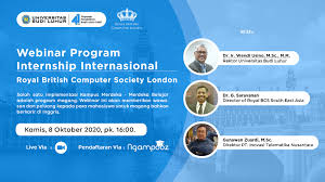 Call us on +44 1793 417417. Webinar Program Internship Internasional Royal British Computer Society London Ngampooz
