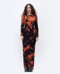 Black And Orange Tie Dye Orange Tie Dye Dress Tie Dye Dress Dresses Black Tie Dye