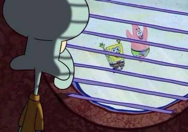 squidward望向窗外的图像结果”