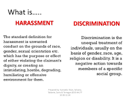 Dealing With Harassment And Discrimination Ethics