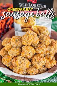 Cheddar Bay Sausage Balls Only 4 Ingredients Sausage Balls Recipe Sausage Balls Recipes