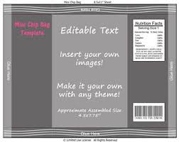 Chip Bag Birthday Nutrition Facts Label Template Printable Chip Bag Template Templates Printable Free Chip Bag Chip Bags