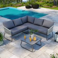 Maybe you would like to learn more about one of these? Ensemble De Salon De Jardin Design Modulable Gris 5 Places