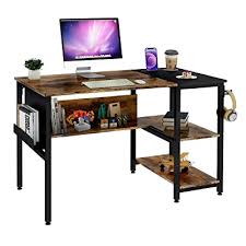 Maybe you would like to learn more about one of these? Buy Frunimall Small Computer Desk With Shelves 39 Inch Study Writing Laptop Desk Table For Home Office With Storage Bookshelf Magazine Holder Cup Holder Simple Table With Splice Board Rustic Brown Online In Turkey B094jf4rt6