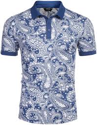 Bringing you the latest styles for less, cutting edge design with an affordable price tag! Buy Coofandy Mens Casual Short Sleeve Polo Shirts Slim Fit Paisley Polo Tee Floral Print Shirt Online In Turkey B08qcmxlz5