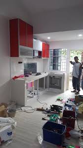 Melamine + clear glass dgn sisi aluminium. Bukit Jana Taiping Perak Kabinet Dapur Aluminium Murah Facebook