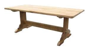 Benjara 78 inches rectangular reclaimed wood dining table with trestle base, brown. Reclaimed Barn Wood Trestle Table From Dutchcrafters Amish Furniture