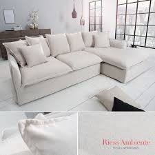Grosses Ecksofa Heaven 255cm Natur Leinenstoff Abnehmbarer Bezug Landhausstil 255cm Abnehmbarer Bezu Sofa Inspiration Ikea Sofa Living Room Decor Apartment