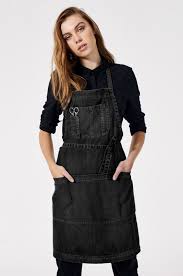 Boston Distressed Denim Bib Apron Black Stylists Aprons Hairstylist Apron Hair Stylist Outfit