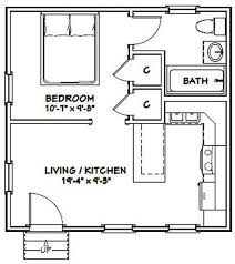 20x20 Tiny House 1 Bedroom 1 Bath 400 Sq Ft Pdf Floor Plan Instant Download Model 1 In 2020 Tiny House Floor Plans Studio Floor Plans Small House Floor Plans