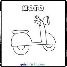 Dibujo De Una Moto Para Pintar Con Los Ninos