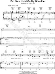 Michael Buble Put Your Head On My Shoulder Sheet Music In D Major Transposable Download Print Sheet Music Michael Buble Music