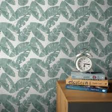 Papier Peint Vinyle Sur Intisse Goodhome Scolyme Vert 53 Cm Castorama Papier Peint Vinyle Papier Peint Papier Peint Texture