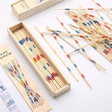 Coerni Baby Educational Wooden Traditional Mikado Spiel Pick Up Sticks With Box Game Walmart Com