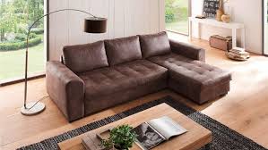 Ein ecksofa mit schlaffunktion ist nicht nur für übernachtungsbesuch toll, sondern viele menschen benutzen die bettfunktion als größere liegefläche. Sofa Trinidad Ecksofa Dark Brown Schlaffunktion Bettkasten