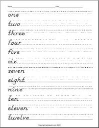 Practice writing the number ten. Handwriting Practice Number Words Manuscript Dn Style Font Abcteach