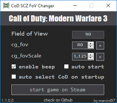 Hi there, i just wanted to ask if there's a sound way to change my fov in iw5? Steam Community Guide How To Change Fov In Mw3 Singleplayer Spec Ops
