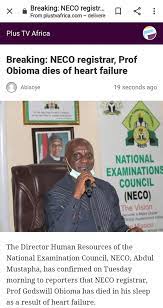 Gunmen suspected to be assassins have killed the registrar of the national examinations council, professor godswill. Euqpoz5wmwr5jm