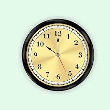 wall wall clock clocks watch watching time 10 o clock 10 am 10 pm time times 10pm 10am green wall black golden black golden real clock clipart clock wall clock