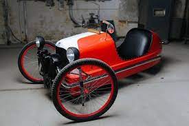 This Three Wheeled Electric Bicycle Is A Morgan Wannabe Pedal Cars Three Wheeled Car Bicycle