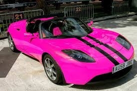 Tesla Roadster 2014 Hot Pink Tesla Roadster Tesla Roadsters
