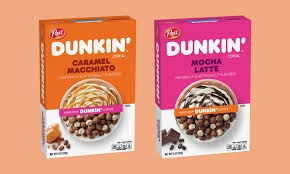The caffeine for the dunkin' drinks ranges from 153 to 186 mg per bottle, which is almost double the amount in an average cup of joe. Dunkin Donut Caffeinated Coffee Cereal Cool Material