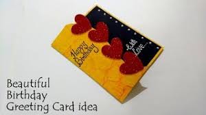 So i thought to make a card for her.and i did not beleive that i made it in 15 or 30 minutes! Beautiful Birthday Greeting Card Idea With Simple Stuff Hand Made
