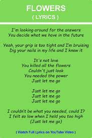 This is a ranked list of all songs about flowers, as voted on by music fans like you. The Tech Thieves Flowers Lyrics All We Know Lyrics Lyrics Beautiful Songs