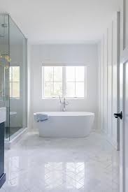 Marble bathroom floor tiles design. Polished Marble Herringbone Pattern Bathroom Floor Tiles Transitional Bathroom