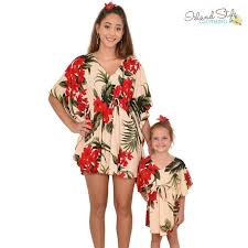 Mother Me Matching Tropical Party Outfit Mother Daughter Dress Poncho Dress