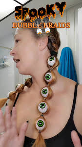 Bubble Braid Eyeball Halloween Hair