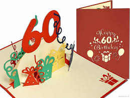 Ensuite, on passe à la. Carte D Anniversaire 60 Ans Avec Un Grand Age Pop Up Popcards Nl