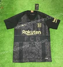 2019 2020 Barcelona Black Thailand Soccer Jersey Aaa 407