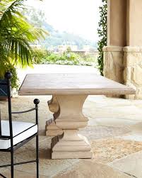 Alexandra Outdoor Double Urn Pedestal Table In 2020 Stone Dining Table Outdoor Patio Table Outdoor Tables