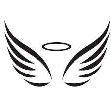 Angel Wings With Halo Vector File Wings Drawing Angel Wings Vector Pattern Tattoo