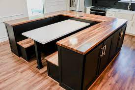 Maintain them regularly and butcher block countertops will reward you by aging gracefully. Here Are Some Butcher Block Countertops And Benches Not Pictured Are Floating Shelves I Just Did For A Full Home Remodel All Black Walnut Woodworking