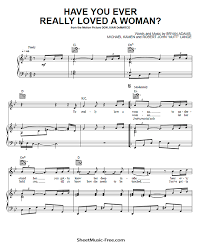 Have You Ever Really Loved A Woman Sheet Music Bryan Adams Sheetmusic Free Com