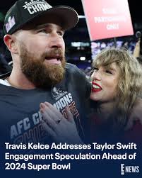 🔗: https://enews.visitlink.me/C9BHoJ Ladies and gentlemen will you please  stand because Travis Kelce is addressing engagement speculation.