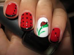 Today Nail Art Ladybug And White Nail Design Ladybug Nail Art Ladybug Nails Nail Art Designs Videos