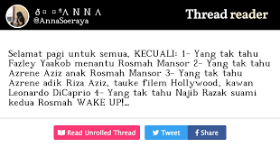 Azrene is not the daughter of dunia jam 10's tv newsreader farid ismeth emir. Thread By Lvgif On Thread Reader App Thread Reader App